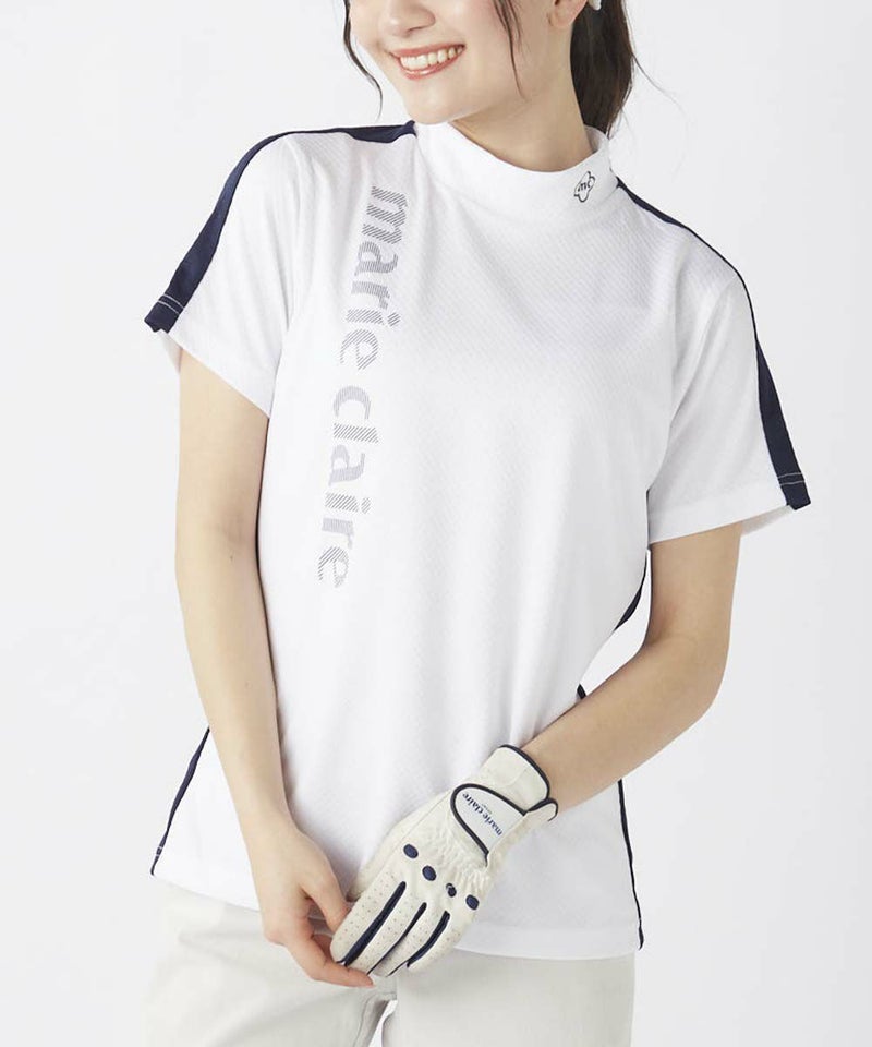 marie claire SPORT の  レディース ゴルフ 半袖ハイネック