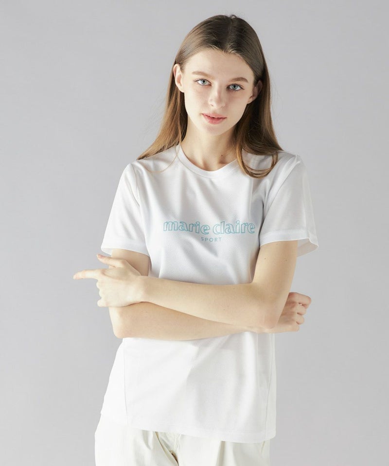 marie claire SPORT の  レディース トレーニング  半袖Tシャツ
