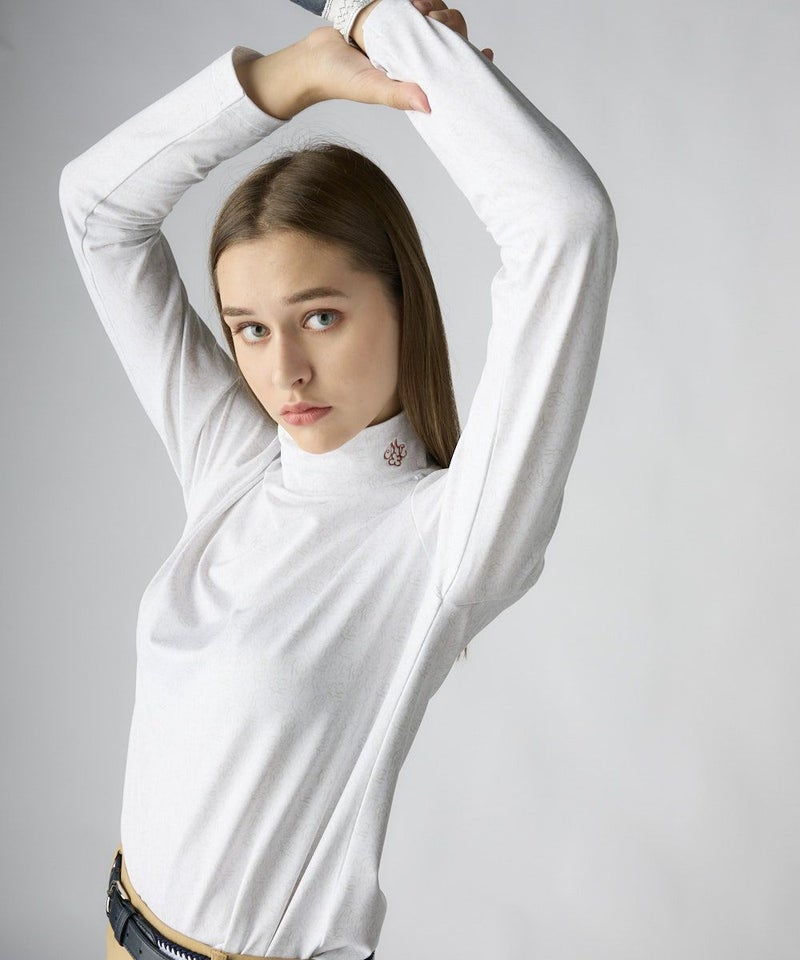 marie claire SPORT の  レディース ゴルフ 長袖ハイネック 総柄
