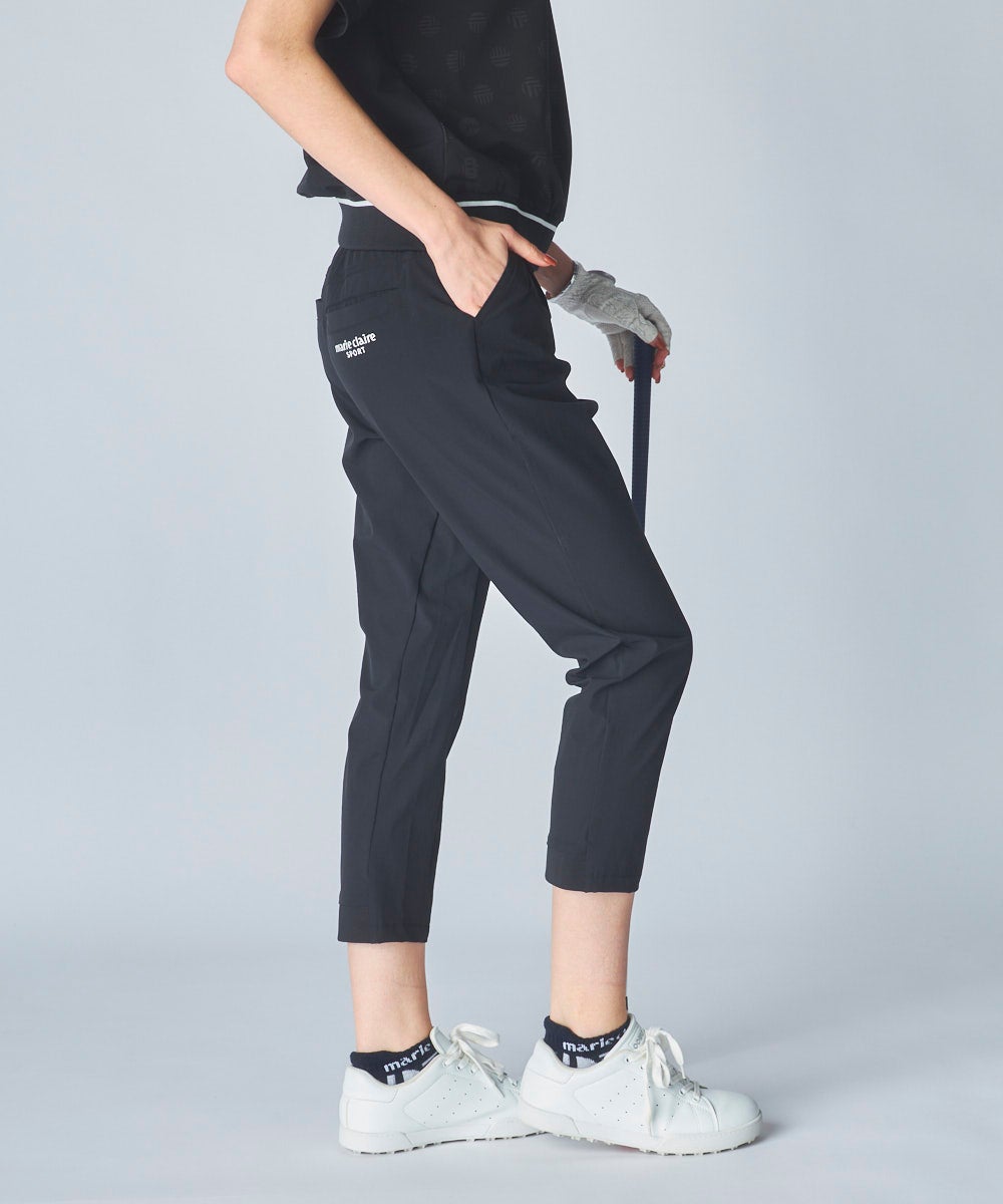未使用●MU SPORTS● ゴルフ レディース クロップドパンツ ストレッチ ストレッチナイロンタッククロップドパンツ| セットアップ可 | ゴルフ