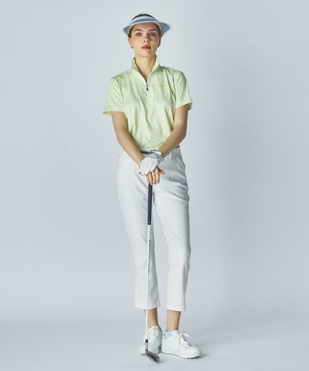 小花柄ハーフジップ半袖シャツ | ゴルフ - marie claire SPORT（マリ